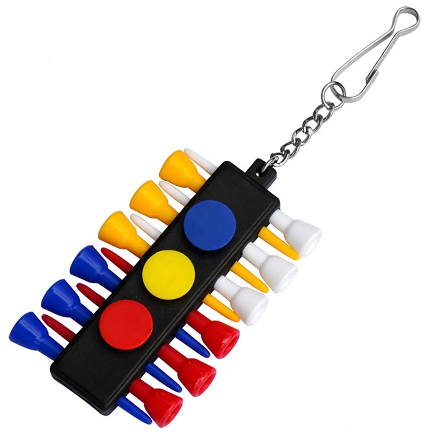 Custom Logo Golf Tee Carrier with 12 PCS Ball Markers Plastic Golf Tee Holder