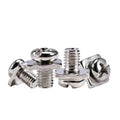 Nickel-plated Cross Round Head Two Combinations of Flat-tailed Bolts With Pan Head Screws Terminal M3M3.5M4 Four-way Pads