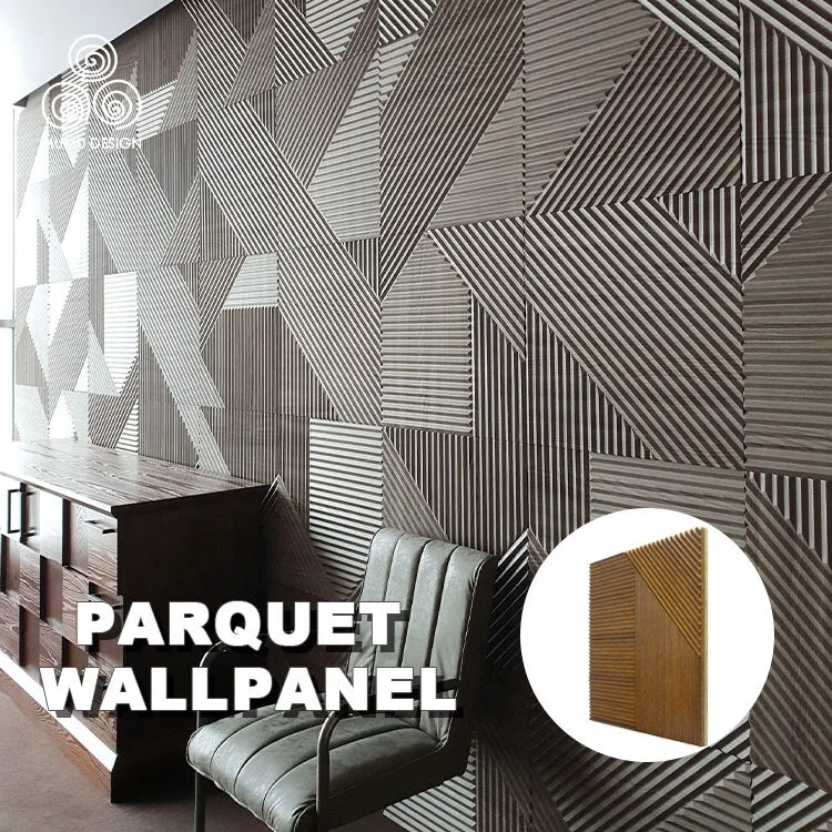 MUMU 3D High Durability New Decorative Environmental Poland Slats Storage Cabinet Wooden Wall Panels