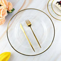 Minimalist Round Customized Gold Rim Dish Glass Plates Charger Plate for Dinner Wedding Party Black Silver White Rim Under Plate