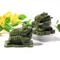 Hot Sales Hsiuyen Jade Money Toad Hand Carved Crystal Carving for Home Decoration