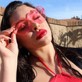 Womens Vintage Designer Sunglasses Stylish Lady Girl Heart Shaped Frame Sunglasses Gift Party Shopping Travel Cute Sunglasses
