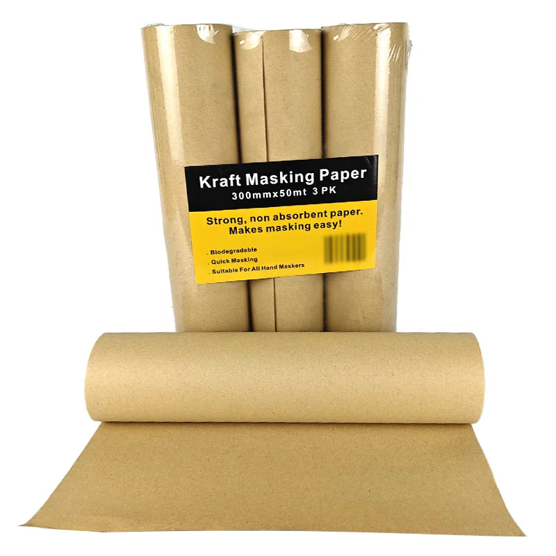 Masking Paper Wall Floor Covering Thin Kraft Paper Roll for Cars Automotive Painting Construction Surface Protection