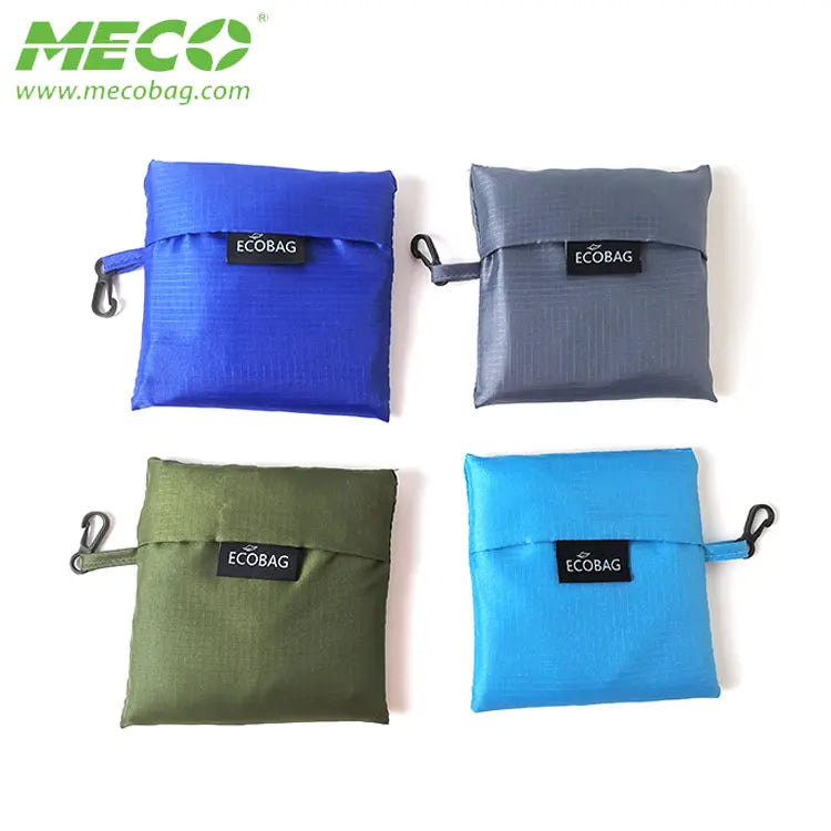 Custom Reusable Wholesale Cheap Capacity Waterproof 210T Ripstop Foldable Folding Shopping Bag