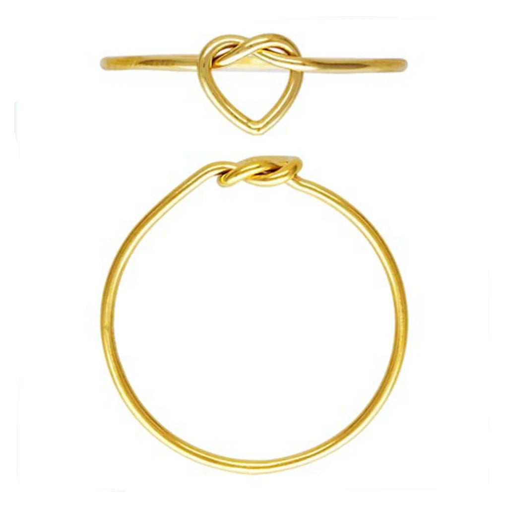 Fashion 14k Gold Filled Wire Stacking Ring Tiny Heart Minimalist Jewelry Ring for Women