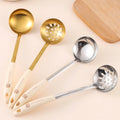 2025 New Selling Product Kitchen Ladles Sets Hot Pot Colander Strainer Stainless Steel Heat Resistant Handle Kitchen Utensils