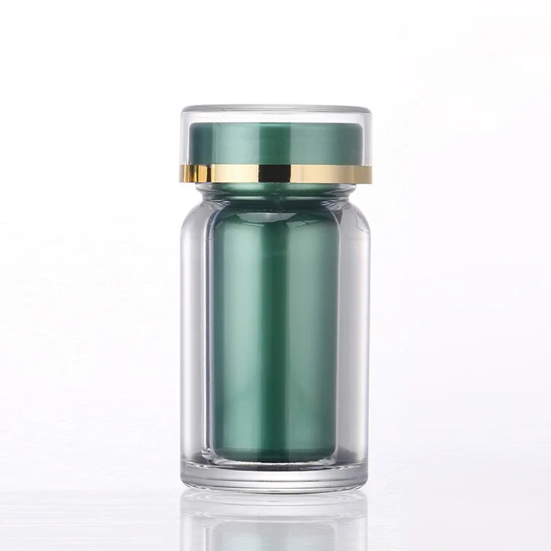Wholesale 120ml Frosting Transparent Health Care Products Capsule Bottle Round Bottles PS Transparent Acrylic Bottle