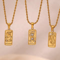2023 Jewelry Rope Chain Tarot Necklace 18k Gold Plated Stainless Steel Jewelry Collares Para Mujer