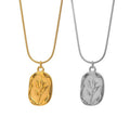 Hot Selling 18K Custom Rose Flower Stainless Steel Snake Chain Pendant Necklace Trendy Fashion Jewelry for Women Men for Gift