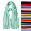 2021 Fashion Lady Warm Long Pure Color Shawl Cashmere Winter Scarf Other Scarves for Women