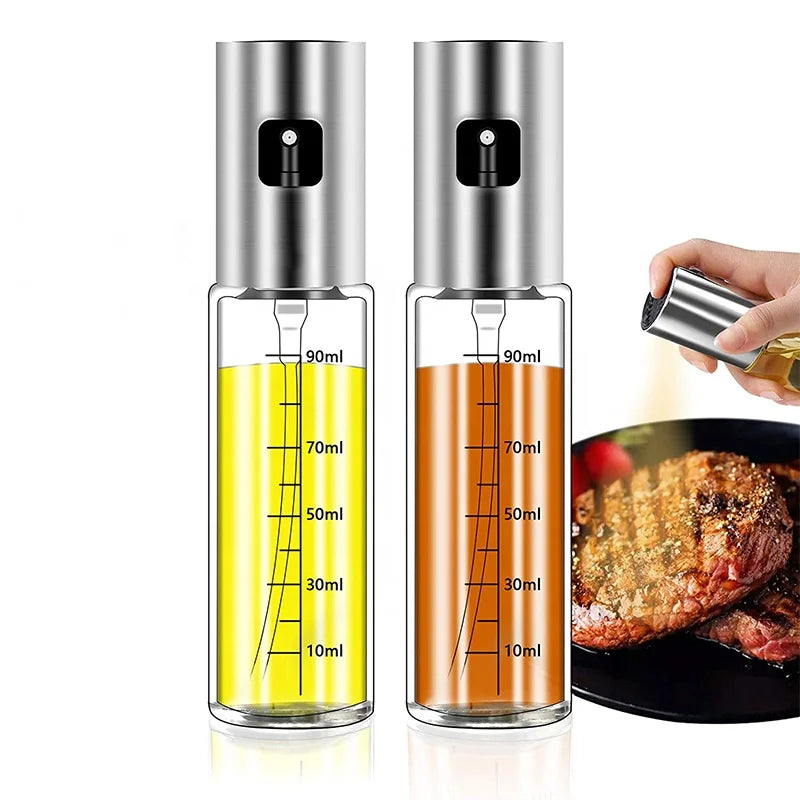 24/410 Stainless Steel Refillable Spray Bottle Olive Oil Mist Sprayer for Cooking