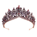 New Fashion Baroque Black Retro Crystal Rhinestone Princess Crown Bridal Wedding Headwear Alloy Crown