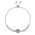 Wholesale Jewelry 925 Sterling Silver Fine Bracelet Round Package Customised Luxury 1ct Moissanite Diamond Bracelet Adjustable