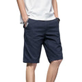 Manufacturer Wholesale Men's Summer Woven Mid Waist Breathable Bermuda Short Cotton Casual Plain Loose Fit Knee Length Shorts