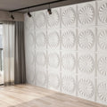 Art3d PVC 3D Geometry Texture Wall Panels 50cm Jagged Matching-Matt White for Residential and Commercial Interior Decor