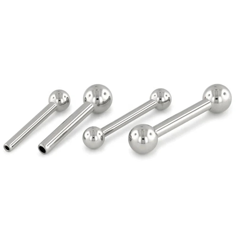 Wholesale Custom G23 Titanium Ball Double Headed Internal Thread Straight Barbell Ear Bone Tongue Nail Puncture