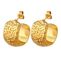 Earrings Embossed Brass C-Shaped Simple Versatile Premium Feel Earrings