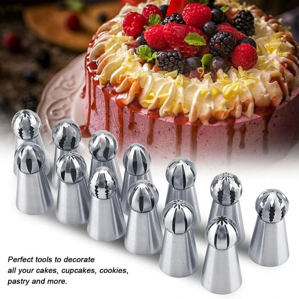 Flower Nozzles Icing Piping Tips Cupcake Decorating Kit Russian Pastry Cake Butter Cream DIY Decor Baking
