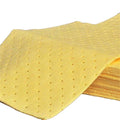Oilspillpro Yellow 100pp Meltblown Medium Weight Chemical Absorbent Mat Hazmat Absorb Sheet Industrial Chemical Environmental