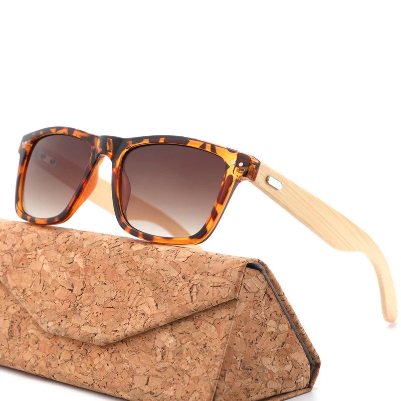 Wholesale Price Designer Men Hand-Crafted Retro UV400 Protection Engraved Brand Your Own Logo Polarized Wooden Bamboo Sunglasses