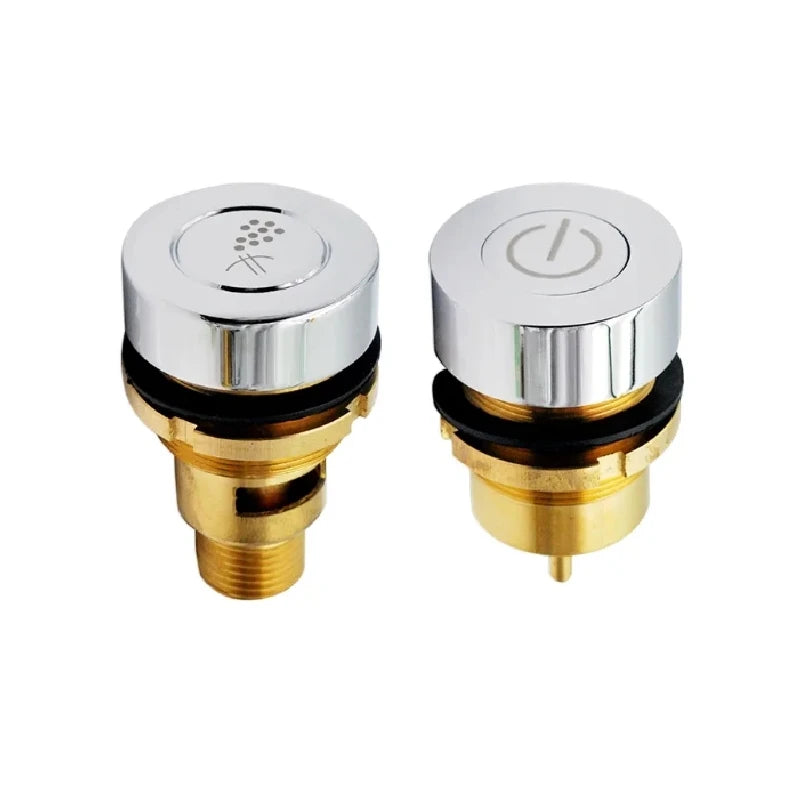 GOGO Copper Massage Switch Bathtub Surf Switch Thickened Starting Regulating Switch Press Rotate Button Bathtub Accessories
