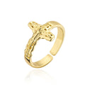 Latest Fashion Gold Women Adjustable Cross Rings