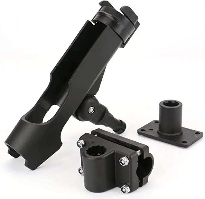Boat Fishing Nylon Pole Rod Holder Racks Bracket Adjustable Side Rail Mount for Kayak Boat Raft Fishing