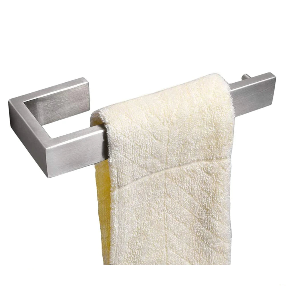 Stainless Steel Wall Mount Hand Towel Bar Nickel Heater Rack Holder for Home Office Modern Design