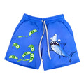 Custom LOGO High Quality Printed 100% Cotton Elasticated Waistband Drawstring Athletic Shorts Vintage Acid Wash Print Hot Shorts