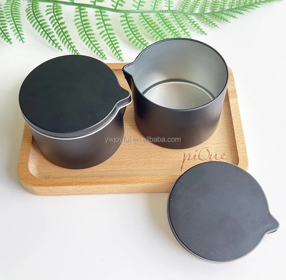 Portable DIY Soy Wax Message Oil Storage Container Metal Empty Small Candle Tin with Spout