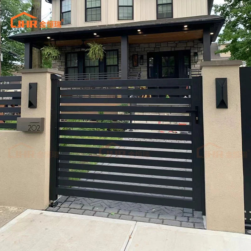 JHR Outdoor Waterproof Fire Retardant Anti-Corrosion Courtyard Garden Villa Aluminum Fence