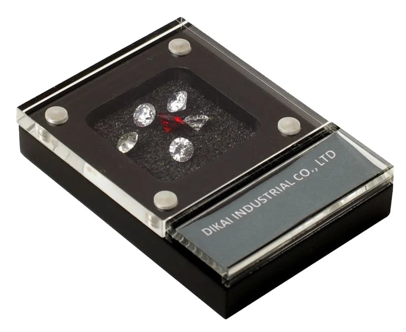 Factory Direct Price Acrylic Crystal Display Box Jewelry Single Diamond Gemstones Display Box with Name Place