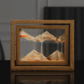 Creative Quicksand Painting Wooden Frame Hourglass Decorative Ornaments Home Decompression Office Front Desk Holiday Gift