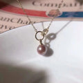 N404 10-11mm DIY Natural  Freshwater Pearl Charm Pendant Necklace Chain Accessory 925 Sterling Silver Jewelry for Women