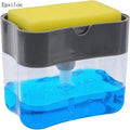 Epsilon Hot Selling New Hand Soap Pump Dispenser with Sponge HolderManual Liquid Soap Dispenser Kitchen Dishwashing Sponge Tool