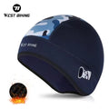 WEST BIKING Unisex Cycling Cap Sun Visor Winter Headwear Windproof Warm Thermal Fleece Bike Hat Cycle Mask