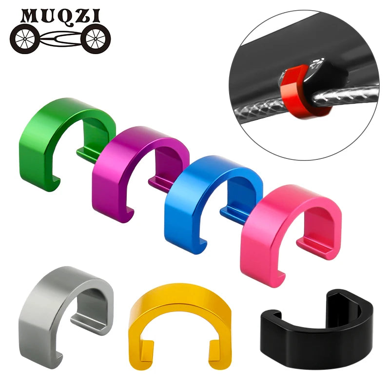 MUQZI Bike Cable Buckle Aluminum Alloy MTB Road Bicycle Shift Brake Cable U Clamp Hydraulic Hose Frame Clip