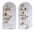 Custom Wooden Storage Wall Pegboard Modular Display Organization Hanging Hook Rack DIY Creative Assembly Racks Hole Board