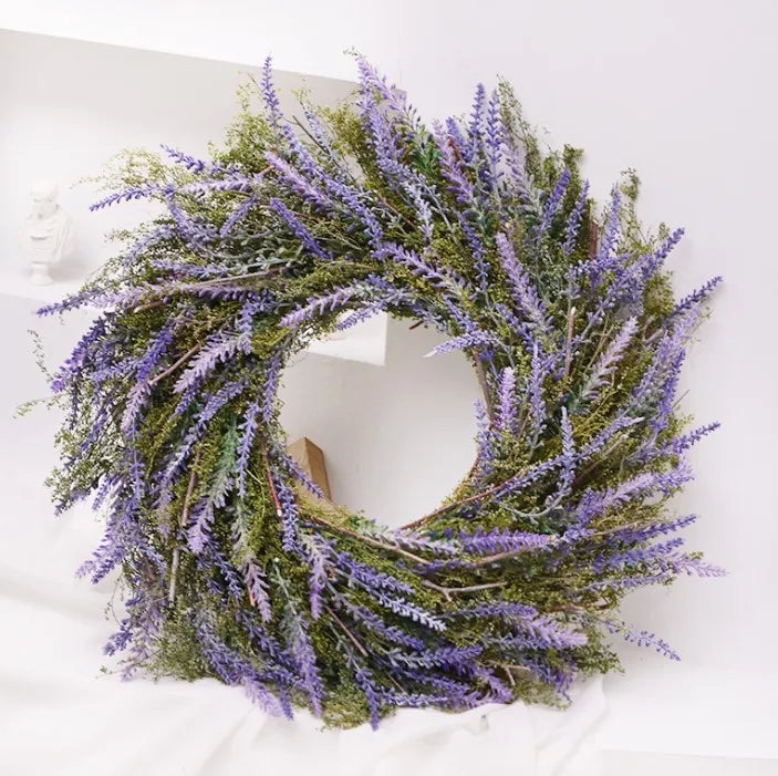 Easter Decorations Lavender Wreath Home Decoration Wall Hanging Door Pendant Artificial Wreath