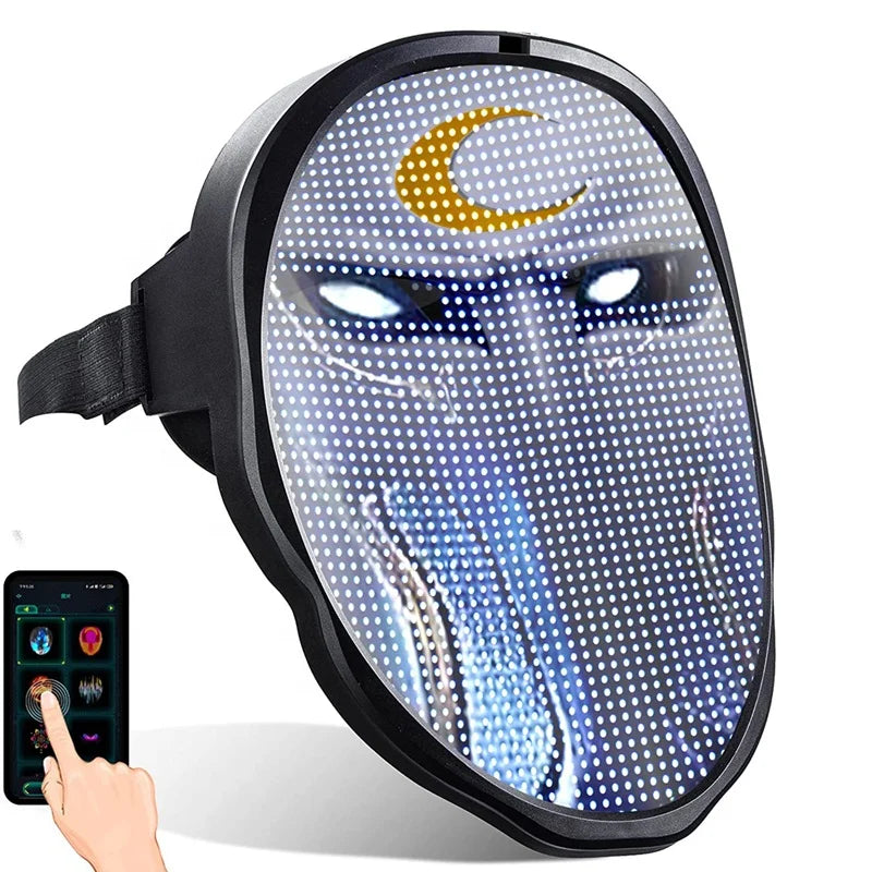Editing LED Display Face Mask DIY Pattern TextUpload PicturesAPP  Control