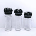 Customized 100ml Glass Kitchen Spice Mill Good Price Manual Ceramic and PC Material Salt & Pepper Grinder for Spices Packaging