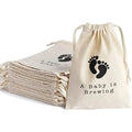 Custom logo Personalized Colorful Soft Fabric Calico Canvas Cotton Natural Drawstring Dust Bags with Double String