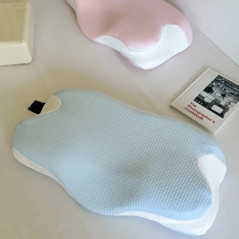 Blue Gel Memory Foam Pillows Anti-wrinkle Polyester Memory Foam Pillows Core Cooling a Grade Pillow Core Wholesaler