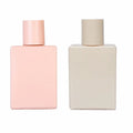 New Perfume Refillable Bottle 30ml Empty Pink Glass Silver Pump Pink Lid Squaer Cosmetic Packing Container Spray Mist Bottles