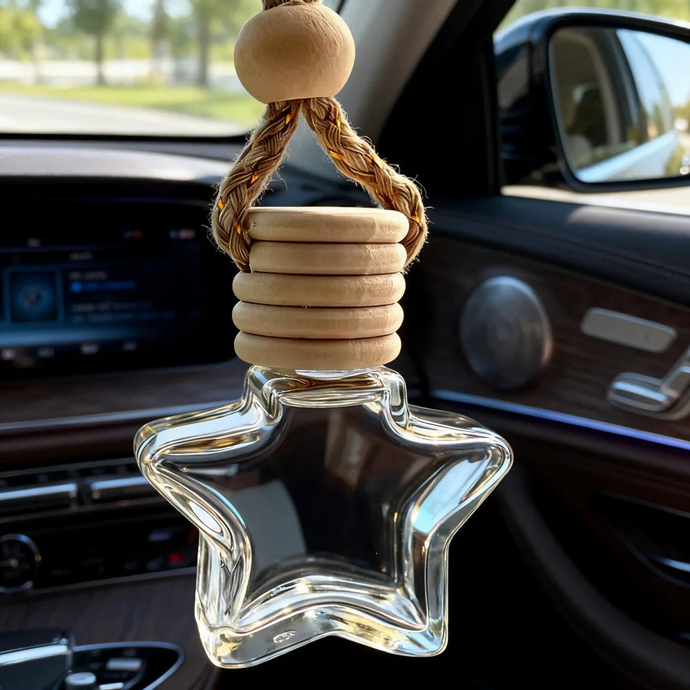 Star Aromatherapy Bottle 10ML Perfume Essential Oil Car Pendant Empty Car Air Freshener Bottle