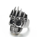 KALEN Punk Fashion Personality Stainless Steel Crowned Skull Ring