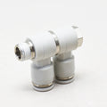 4 6 8 10 12mm Plated F Type 90 Degree PHW Series Double Universal Male Elbow Three-Way Rotary Pneumatic Fitting Connector