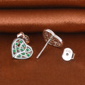 Custom Heart Shaped Earrings 925 Sterling Silver Tree of Life Stud Earrings for Mother Gift