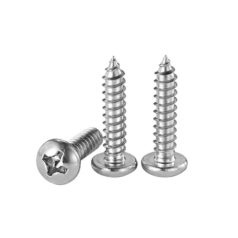 ELEHK China Bolts Manufacturer Din7981 ISO 7049 Pointed Tail Round Pan Head Self Tapping Screw