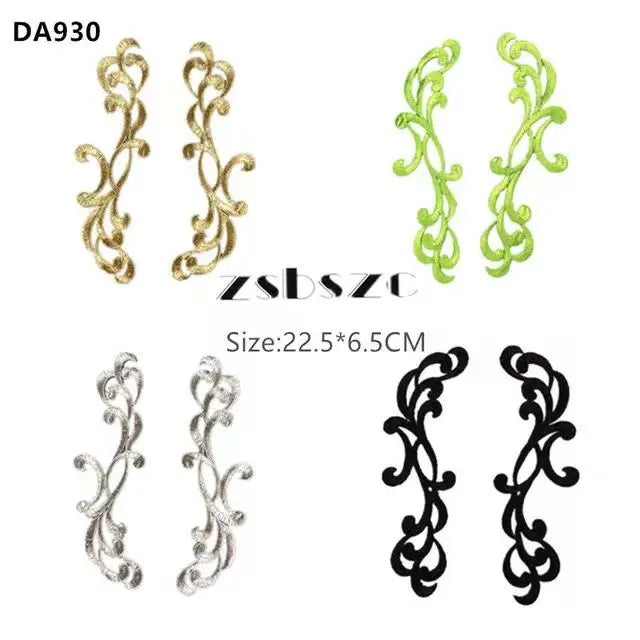 Fashion Lace Flower Stickers With Multi-color Embroidery Patches Can Be Customized for Dance Clothing Decoration Patches